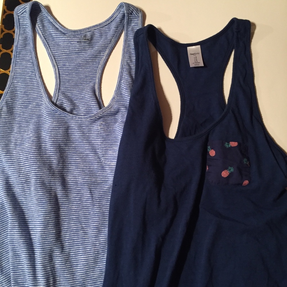 Pair of Gap Body Racerback Tanks w/ Built in Bra